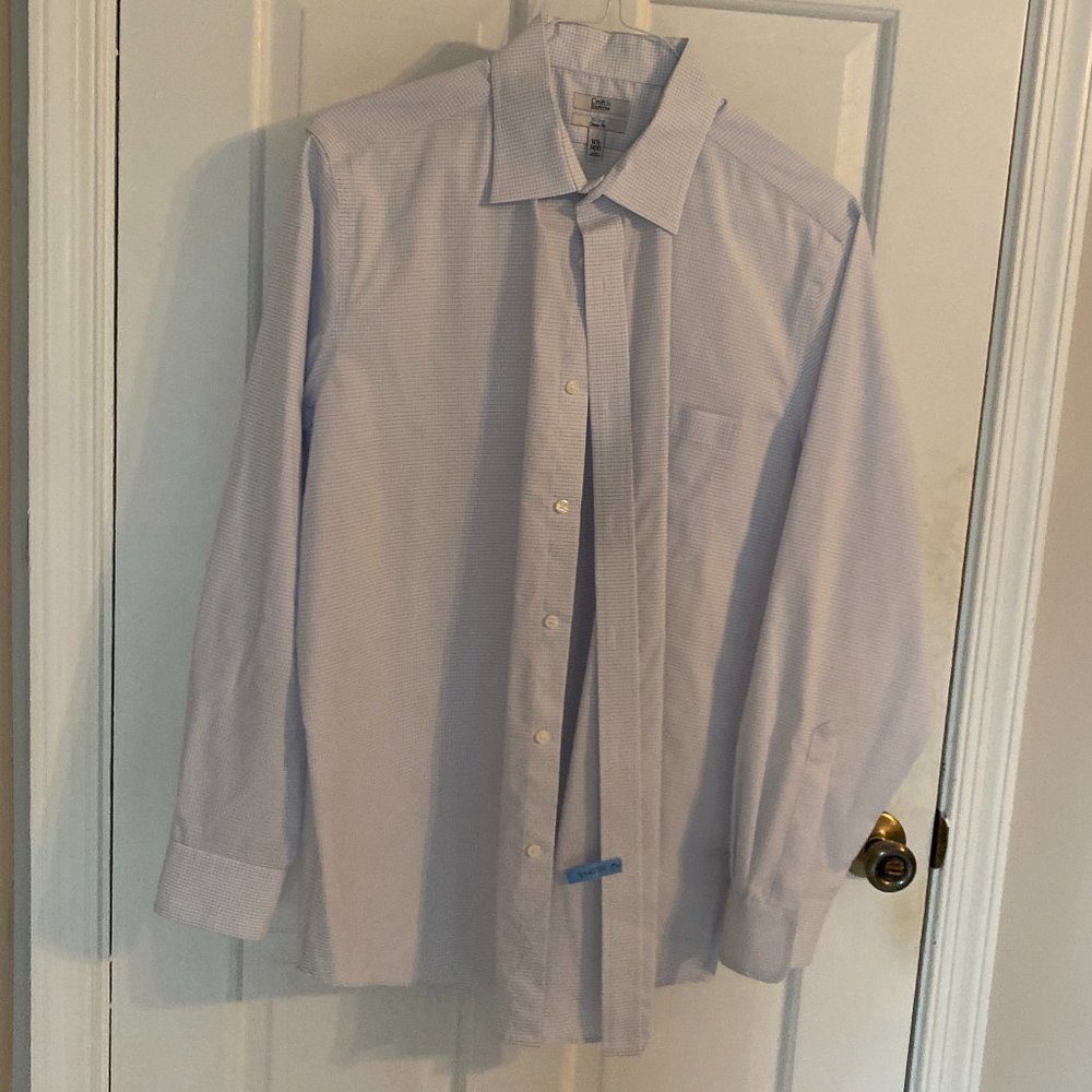 Croft & Barrow White & Blue Dress Shirt